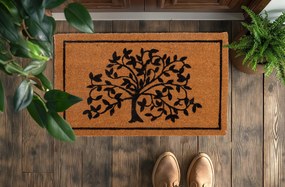 Wycieraczka Kokosowa Dekoracyjna 45x75 cm Drzewo antypoślizgowa pod Drzwi