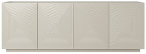 Komoda Asha 200 cm z ryflowanym frontem - kaszmir