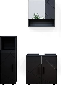 Zestaw mebli łazienkowych antracyt wysoki połysk 80x41x58.6 irma