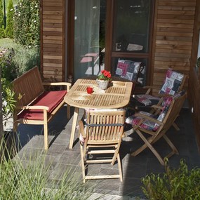 TECTONA - drewniany rozkładany stół tekowy 150/200x95 cm - Towar z drobną wadą (N294)