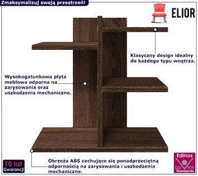 Klasyczna nadstawka na biurko brązowy dąb - Lebrif