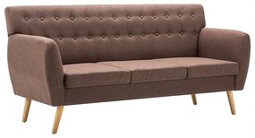3-osobowa brązowa sofa pikowana - Elia