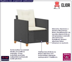 Fotel ogrodowy z poduszkami - Molag 6X