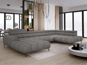 Narożnik PLAZA XL Prawostronny z elektryczną regulacją siedziska Tkanina APHRODITE 22 WERSAL