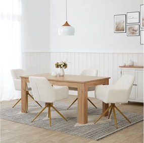 Krzesło jadalniane 56x86x60 cm beżowe