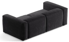 Ciemnoszara sztruksowa sofa 224 cm Bergano – Cosmopolitan Design