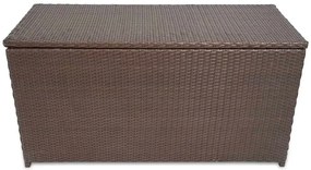 Brązowa prostokątna skrzynia ogrodowa z rattanu K2-H69
