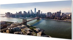 Panel szklany do Kuchni Architektura Miasta: Most i Wieżowce