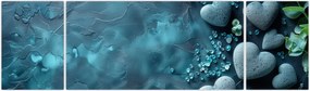 Obraz - Kamienie w kształcie serca (170x50 cm)