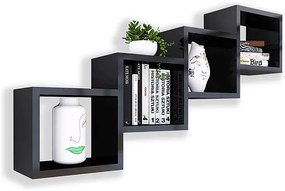 Czarna wisząca półka w stylu loft - Megi