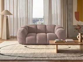 Sofa designerska MALI 2-osobowa, obita tkaniną Puente 06 w kolorze jasnoszarym – model Cloud Design 200 cm – luksusowa sofa z wyściółką HR
