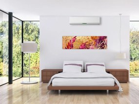 Obraz - Abstrakcyjny obraz kwiatów II. (170x50 cm)