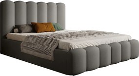 Łóżko skrzyniowe MONA V DomoHome, nowoczesny design z dużą przestrzenią do przechowywania, 180x200 cm, SZARY