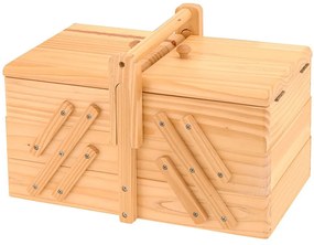 Drewniana niciarka – klasyczna niciarka z 5 przegródkami