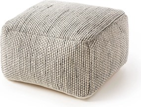 Beżowy puf Rocco w nowoczesnym stylu