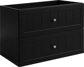 Szafka podumywalkowa w stylu klasycznym, czarna, 80 x 57 x 46 cm