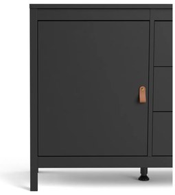 Czarna niska komoda 152x80 cm Madrid – Tvilum