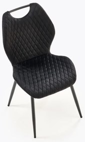 Krzesło tapicerowane K569 VELVET czarne  HALMAR