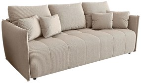 Sztruksowa rozkładana sofa w kolorze cappuccino R8-R11