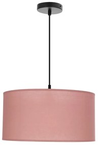 Różowa lampa wisząca z tekstylnym kloszem ø 40 cm Shanti – Candellux Lighting