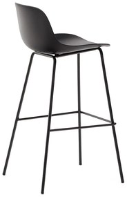 Czarny hoker (wysokość siedziska 74 cm) Altea – Kave Home