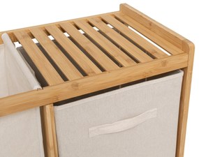 Regał bambusowy z koszem na pranie TIDY BOX i pojemnikami, 66 x 33,3 x 78,5 cm