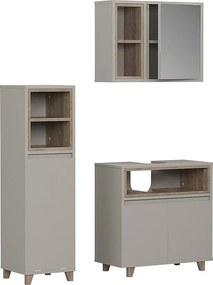 Zestaw mebli łazienkowych szary 60x30x61 elnor