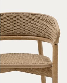 Drewniane krzesło ogrodowe w naturalnym kolorze Arinella – Kave Home
