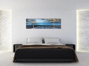 Obraz drogi podczas burzy (170x50 cm)