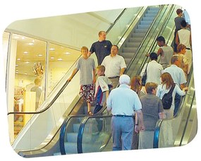 Dozorowe prostokątne nietłukące lustro, 1000 x 800 mm