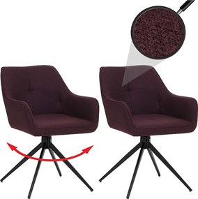 Krzesło do jadalni MCW-O47 (zestaw 2 sztuk),  bordeaux