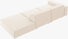 OUTLET Sofa 3-osobowa jasny beż welur 262x102x70 Jodie od Micadoni