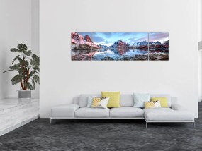 Obraz - Wschód słońca nad Reine (170x50 cm)