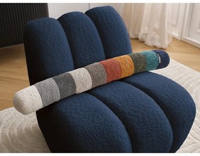 Ciemnoniebieski fotel z materiału bouclé Janissaire – Bobochic Paris