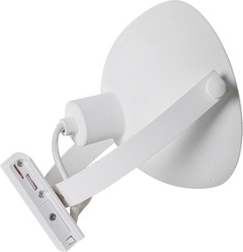 Industrialny reflektor szynowy biały z srebrnym wnętrzem - Magnax