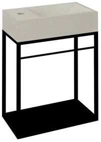 Czarny metalowy wiszący stelaż bez umywalki 39,5x45 cm Crest – Sapho