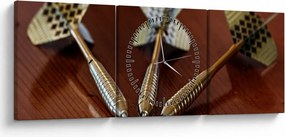 Obraz trzech strzałek (z zegarem) (90x30 cm)