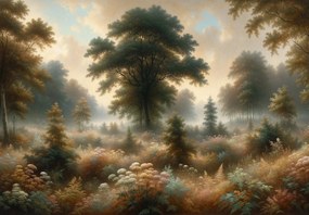 Fototapeta - Zarośnięta polana (196x136 cm)