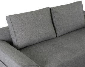 Sofa Rozkładana z Funkcją Spania RENO Dwuosobowa Szara Nowoczesna do Salonu