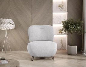 Fotel LUIS skandynawski wolnostojący na metalowych nogach w tkaninie ANTHOLOGY 17