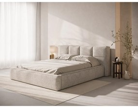 Beżowy tapicerowany zagłówek 150,5x100 cm Darren – Micadoni