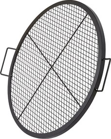 Ruszt do Gotowania SucceBuy do Kominka Ruszt do Gotowania Okrągły X-Marks o 76.2CM - Wytrzymała Stal