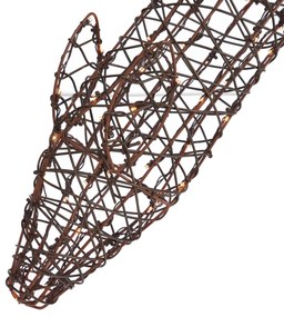 Zewnetrzna Lampa podłogowa Brązowy Rattan Renifer z LED IP44 - Flossie Oswietlenie zewnetrzne