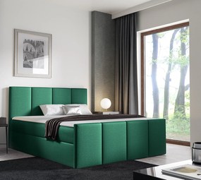 Zielone pikowane łóżko kontynentalne 5 rozmiarów K0-W04