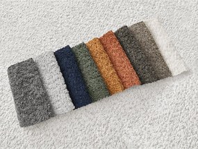 Biały narożnik z materiału bouclé (lewostronny/z szezlongiem) Azra – Bobochic Paris