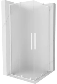 Mexen Velar L Duo kabina prysznicowa rozsuwana 90 x 90 cm, szron, biała - 871-090-090-02-33-20