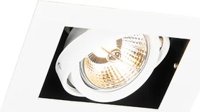 Zestaw 6 nowoczesnych regulowanych reflektorów wpuszczanych białych - Oneon 70