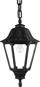 Lampa sufitowa INDURA BIG 6 w stylu klasycznym - wys. 94 cm - E27 42W - ?ywica - IP55 - czarna