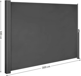 Casaria Boczna markiza NOSARA na taras, 180x300cm, antracyt