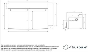 Beżowy moduł sofy (prawostronny) Flex Felix – Miuform